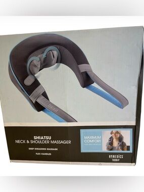 Homedics Neck & Shoulder Shiatsu Massager in Gray and Light Blue NIB